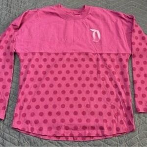 Disneyland Kids XL Pink Polka Dot Spirit Shirt